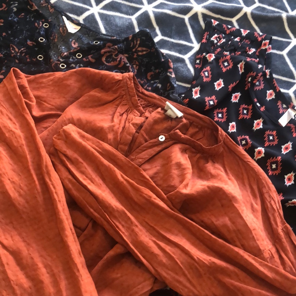 Size small and medium tops and dress
